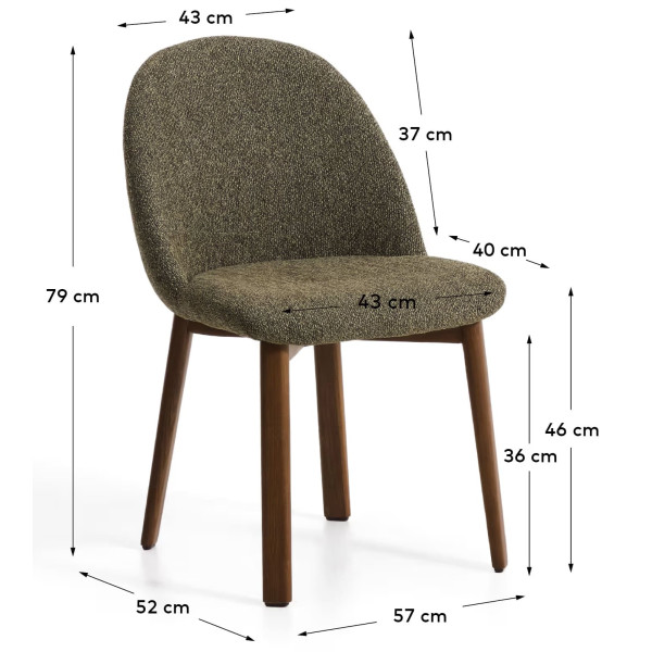 Стул La Forma Meila C00580UP06 Зеленый/орех-12