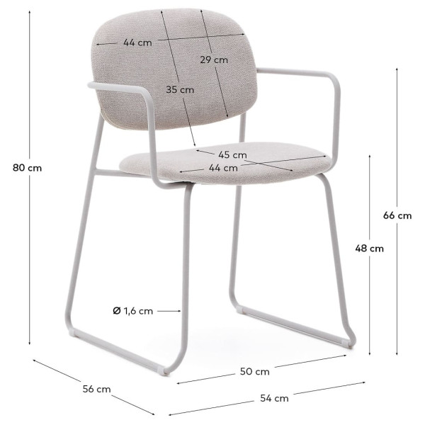 Стілець La Forma Meli C06042BF12 Бежевий-12