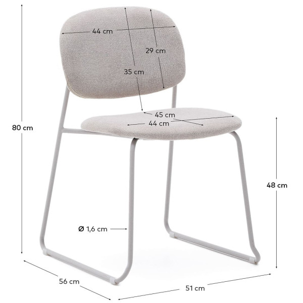 Стілець La Forma Meli C06061BF12 Бежевий-8