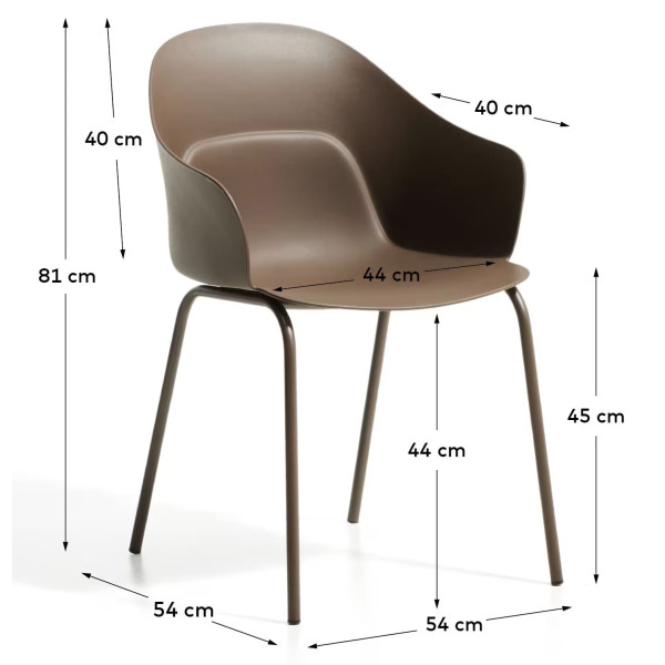 Обеденный стул La Forma Sanile C00541PL10 Коричневый-13