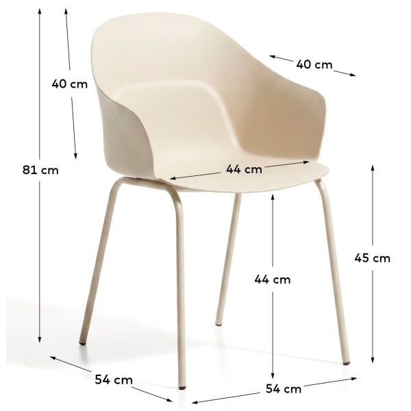 Обеденный стул La Forma Sanile C00541PL12 Бежевый-9
