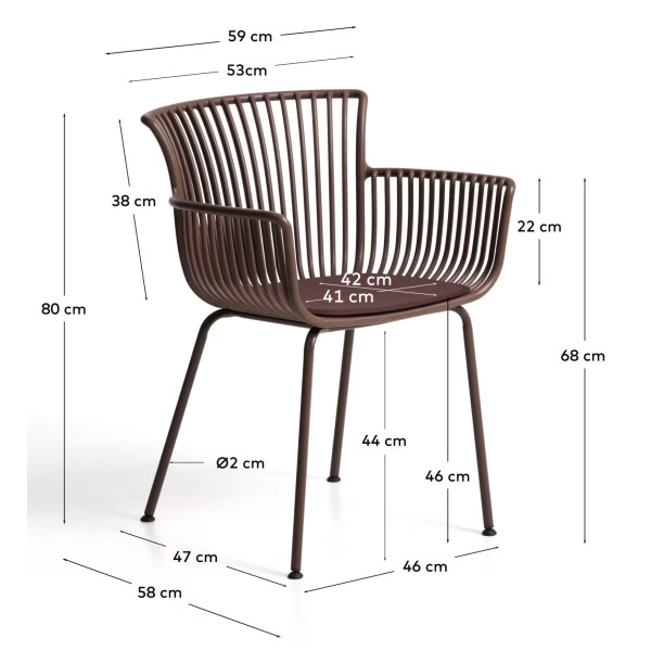 Стілець La Forma Surpika CC5196PL10 Коричневий-10