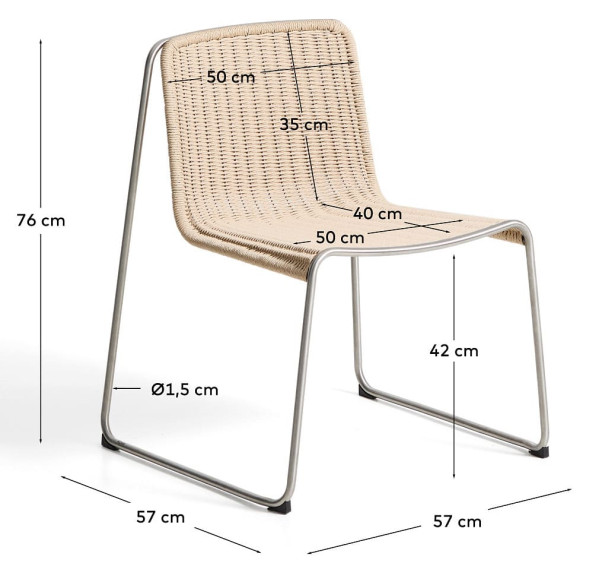 Стул La Forma Tavari C00262RO12 Бежевый-10