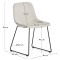Стул La Forma ZAHARA C00546UP12 Бежевый шенилл-10-thumb