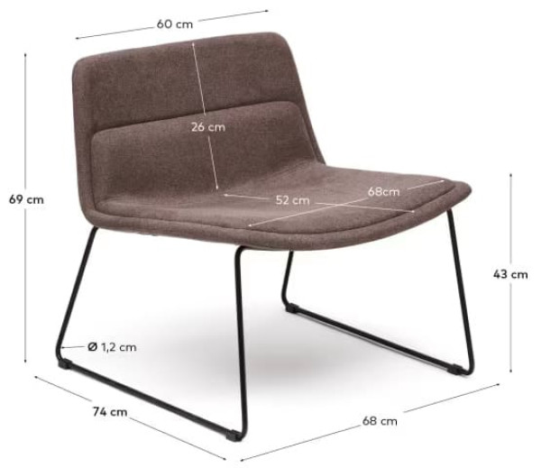 Стул-кресло La Forma Zahara S0900105SO11 Коричневый-9
