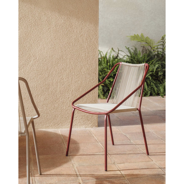 Стул уличный La Forma Zivia C00060RR59 Экрю/бордо-1