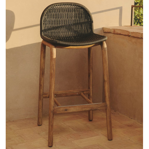 Барный стул La Forma Alipa O00483RO15 Темно-серый-0