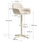 Барний стілець La Forma Dorina C00386UP12 Бежевий-9-thumb