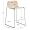 Барний стілець La Forma Tavari C00264RO12 Бежевий-10-thumb