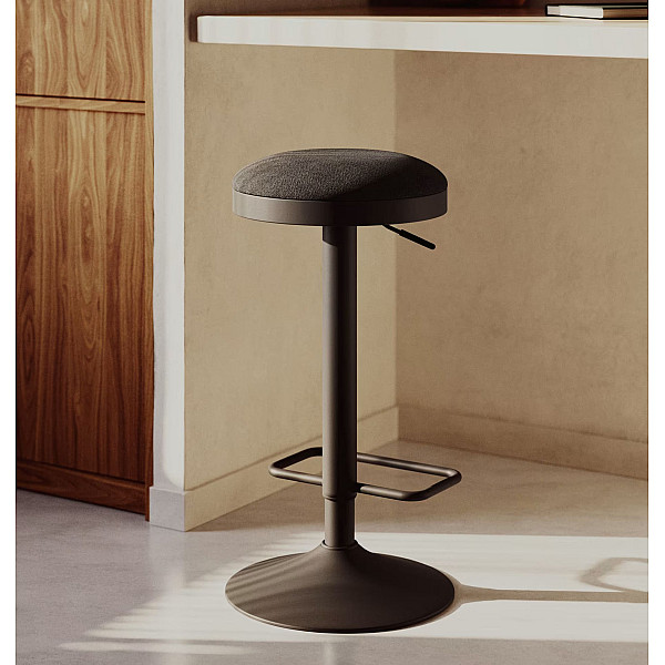 Барный стул La Forma ZAIB C0600009SO01 Черный ткань синель-0