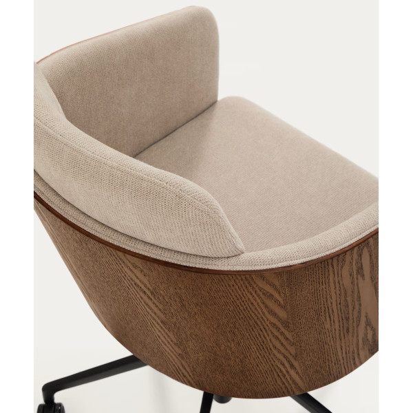 Офісне крісло для персоналу La Forma MADAI C0200001KY10 Коричневий/горіх-9