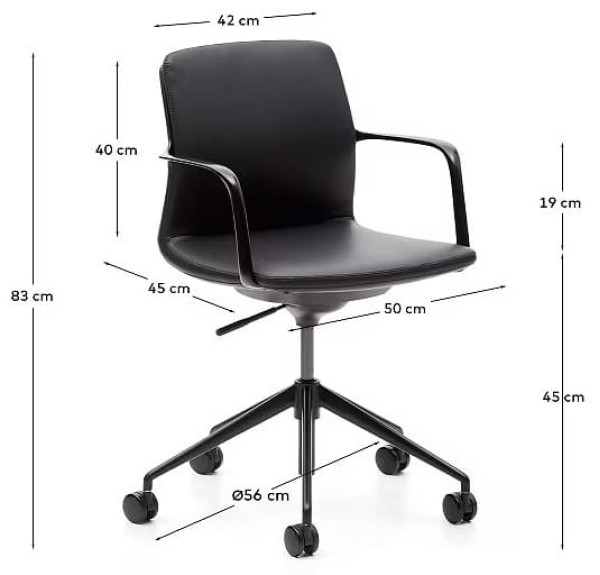 Офісне крісло La Forma Nerlan C00045SL01 Чорне-10