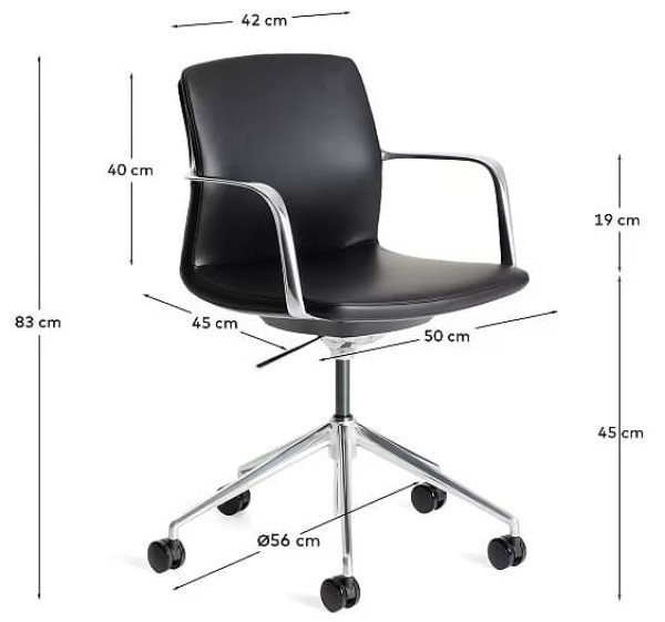 Офисное кресло La Forma Nerlan C00186FA01 Черное-9