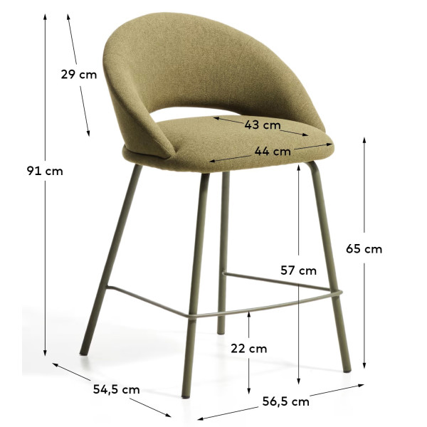 Полубарный стул La Forma Bonali C00487UP12UP06 Зеленый-12