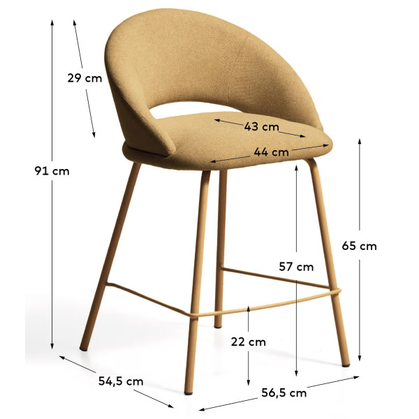 Полубарный стул La Forma Bonali C00487UP12UP11 Желтый-12
