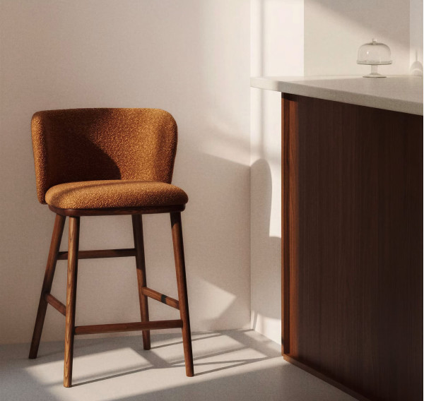 Напівбарний стілець La Forma CISELIA C00300VS11 Теракотовий-1