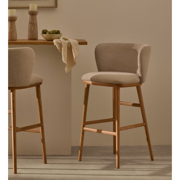 Полубарный стул La Forma CISELIA C06060KY12 Бежевый ткань-1