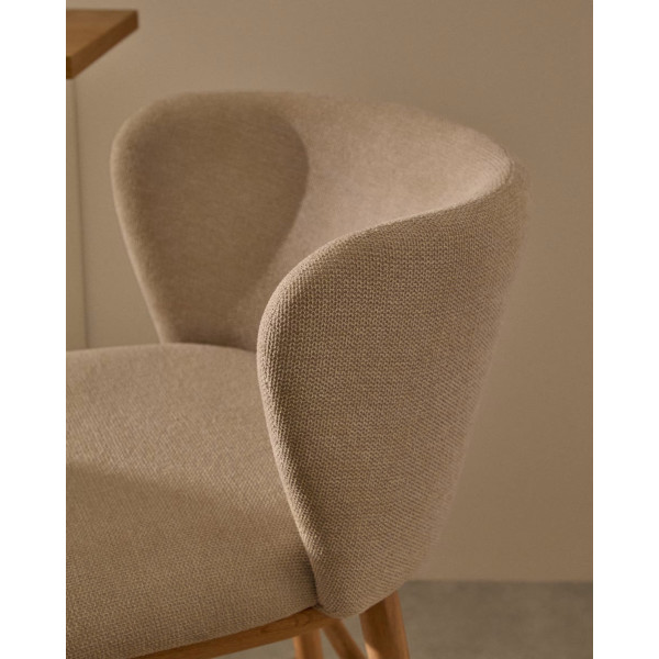 Полубарный стул La Forma CISELIA C06060KY12 Бежевый ткань-2