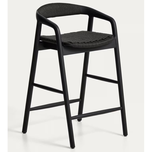 Напівбарний стілець La Forma Derile C00207CP01 Чорний-0