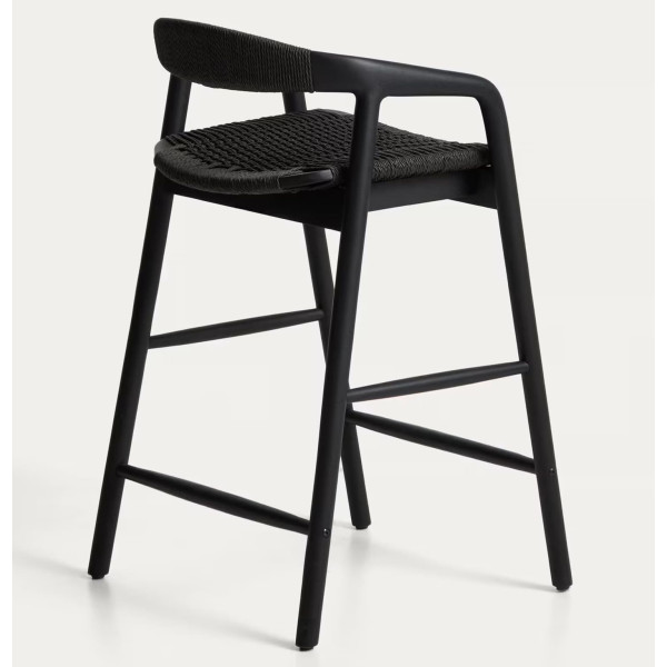 Напівбарний стілець La Forma Derile C00207CP01 Чорний-3