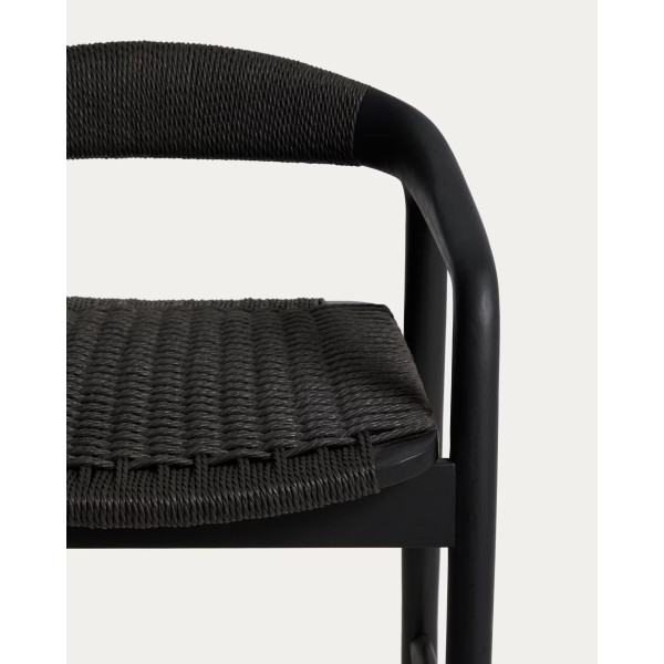 Напівбарний стілець La Forma Derile C00207CP01 Чорний-4
