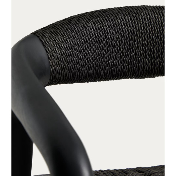Напівбарний стілець La Forma Derile C00207CP01 Чорний-8