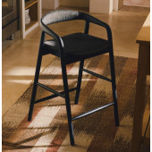 Напівбарний стілець La Forma Derile C00207CP01 Чорний