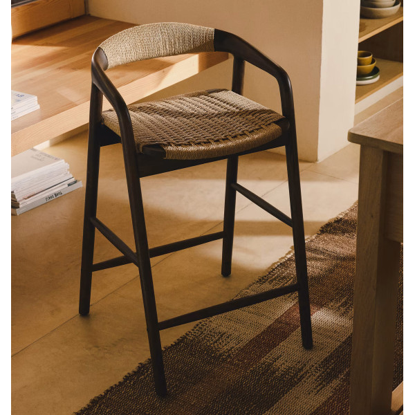 Напівбарний стілець La Forma Derile C00208CP39 Горіх/беж-0