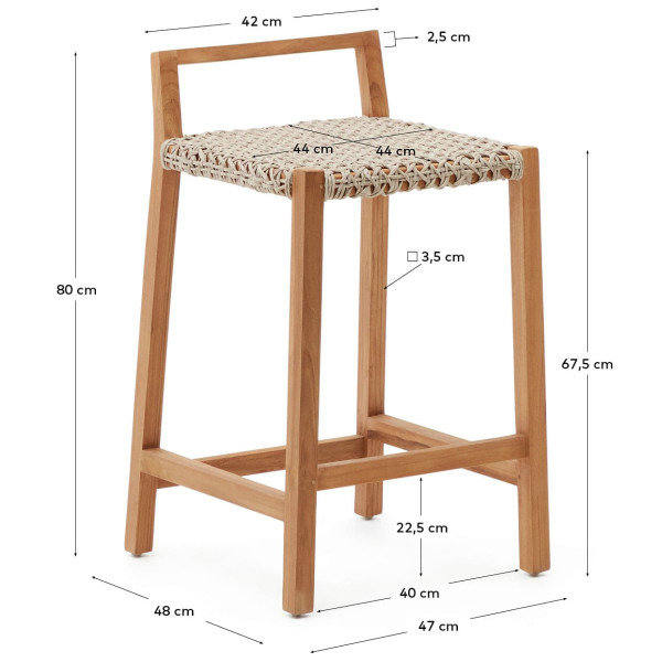 Напівбарний стілець La Forma Giverola J0600077FN12-10