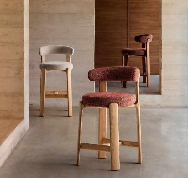 Напівбарний стілець La Forma Granite C00183FA59 Теракотовий-8