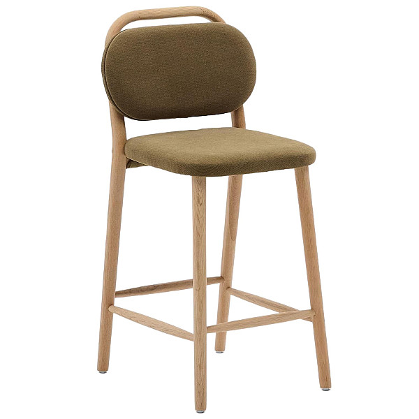 Полубарный стул La Forma Helda C0600039MY06H Зеленый ткань синель-0