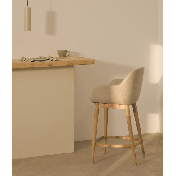 Полубарный стул La Forma Konna C06032KY12 Бежевый ткань-1