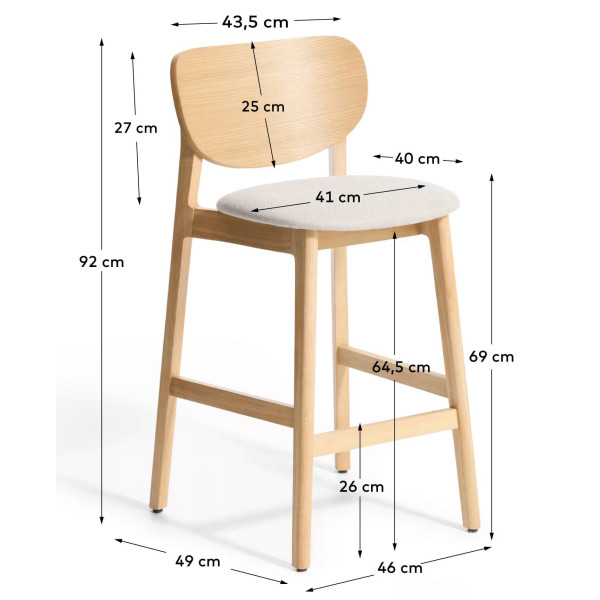 Полубарный стул La Forma Ludara C00601MR10 Коричневый/орех-11