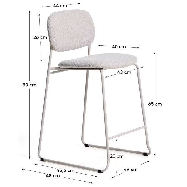 Полубарный стул La Forma Meli C00321UP12 Бежевый-10