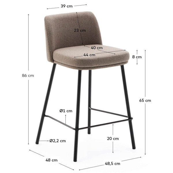 Полубарный стул La Forma Minami C0600094JJ10 Коричневый-8