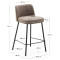 Напівбарний стілець La Forma Minami C0600094JJ10 Коричневий-8-thumb