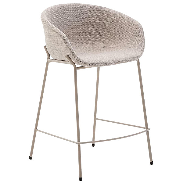 Напівбарний стілець La Forma YVETTE C0600084BF12 бежевий тканина Напівбарний стілець La Forma YVETTE C0600084BF12 бежевий тканина-0