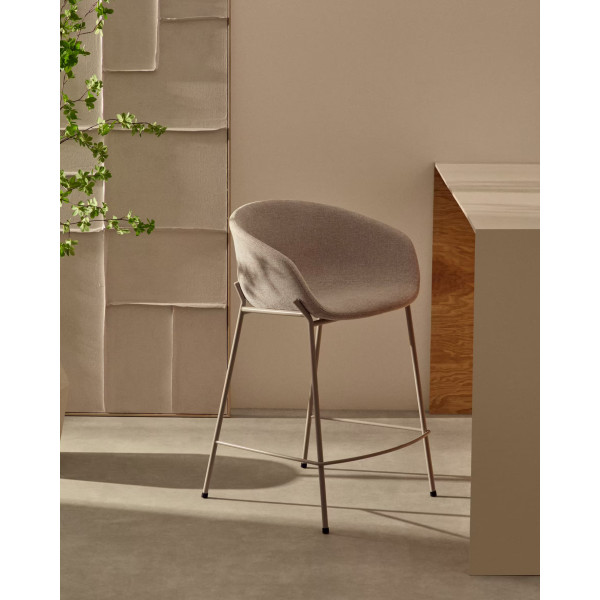 Полубарный стул La Forma YVETTE C0600084BF12 Бежевый ткань-1