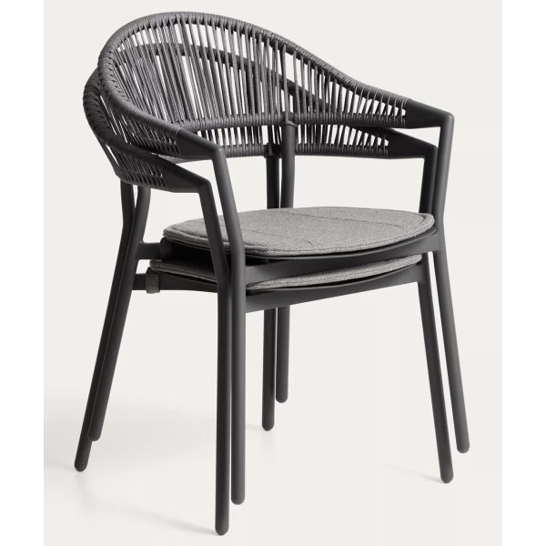 Уличный стул La Forma Alimia O00650SW02 Серый/Графит-7