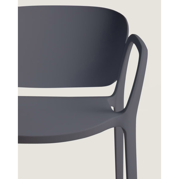 Пластиковий стілець La Forma ANIA CC6094PL02 Темно-сірий-5