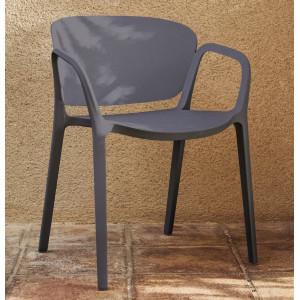 Пластиковый стул La Forma ANIA CC6094PL02 Темно-серый