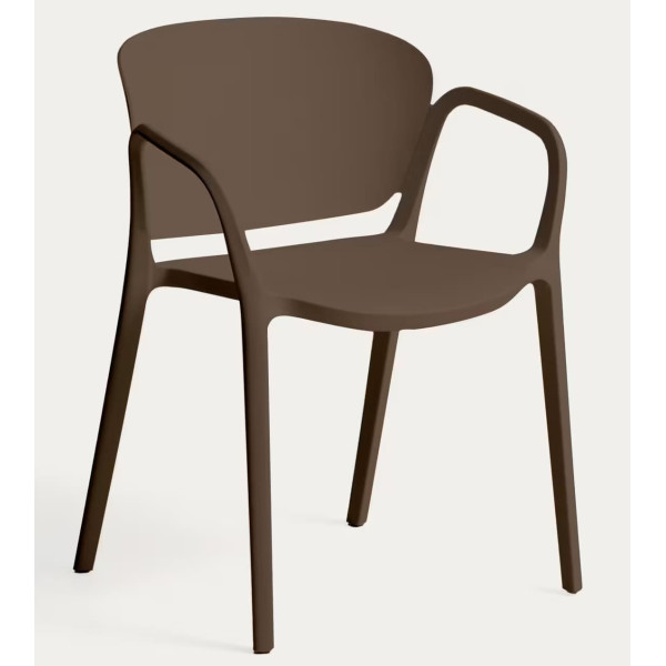 Пластиковий стілець La Forma ANIA C6094PL10 Темно-коричневий-1