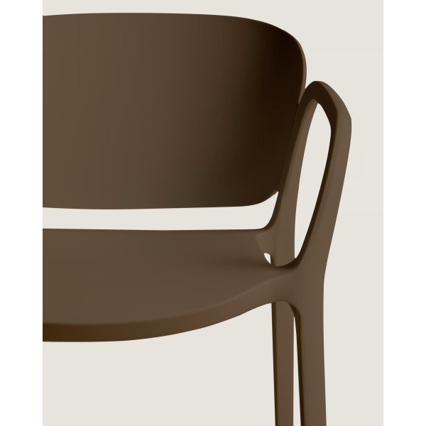 Пластиковий стілець La Forma ANIA C6094PL10 Темно-коричневий-5