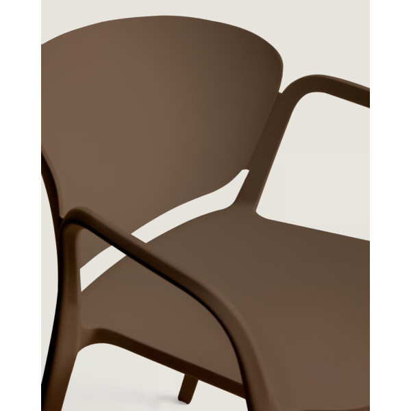 Пластиковий стілець La Forma ANIA C6094PL10 Темно-коричневий-6