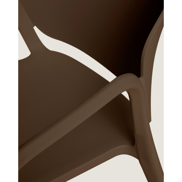 Пластиковий стілець La Forma ANIA C6094PL10 Темно-коричневий-7