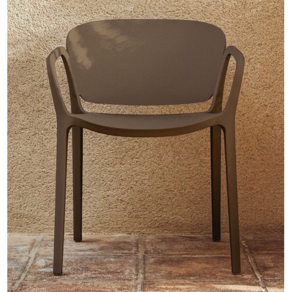 Пластиковий стілець La Forma ANIA C6094PL10 Темно-коричневий-0