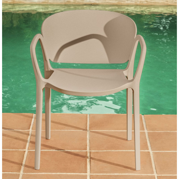 Пластиковий стілець La Forma ANIA CC6094PL12 Бежевий-0