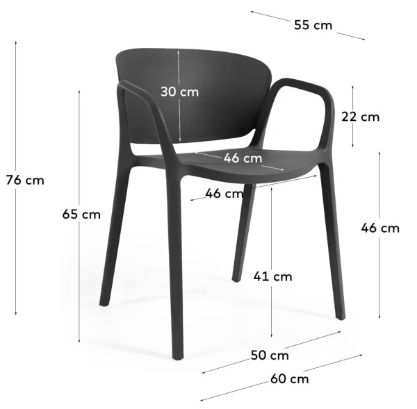 Стілець La Forma ANIA CC6094S01 Чорний-11