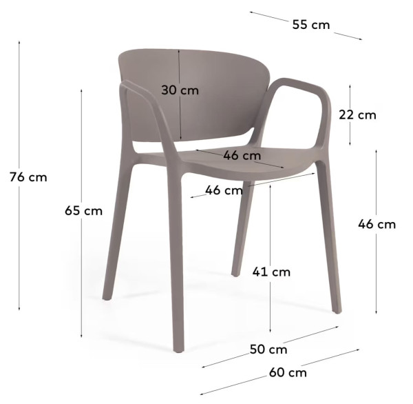 Стілець La Forma ANIA CC6094S10 Коричневий-10