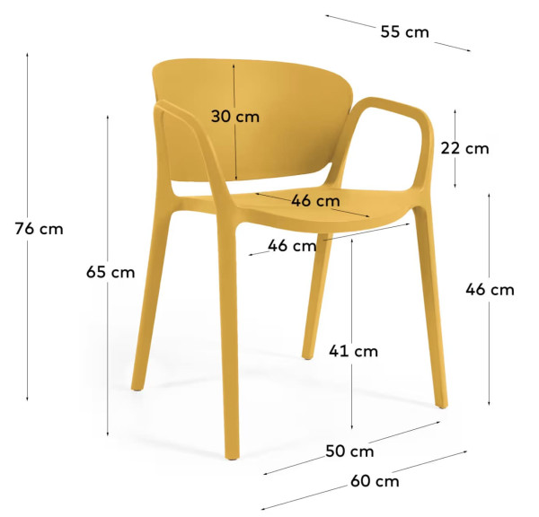 Стілець La Forma ANIA CC6094S31 Жовтий-10